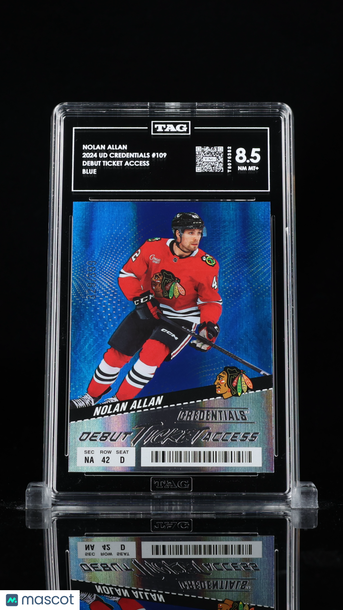 2024 Upper Deck Credentials Nolan Allan #109 Blue /399 Rookie TAG 8.5