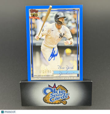 2026 Topps 1991 Topps Baseball Autograph Card Jazz Chisholm Jr. #91A-JAZ Blue Border /150