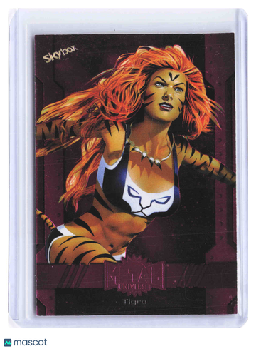 2023 SkyBox Marvel Metal Universe Avengers Tigra Pink 61/75 #14 Trading Card