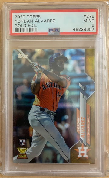 Yordan Alvarez 2020 Topps RC Gold Foil PSA 9 Mint #276