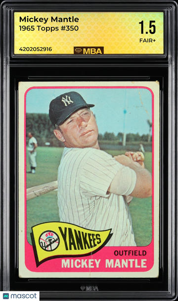 1965 Topps Mickey Mantle #350 MBA 1.5