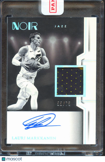 2025 Panini Noir Lauri Markkanen #PBW-LMK /75 Patch Memorabilia