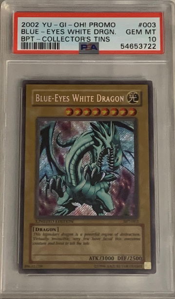 Yugioh Blue Eyes White Dragon BPT-003 Limited Edition PSA 10 Gem Mint POP 33