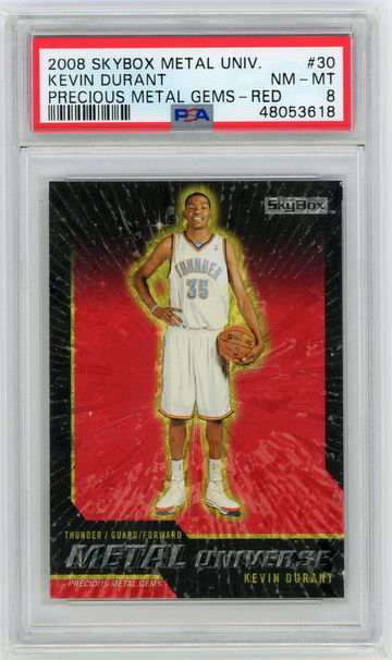 2008 Metal Universe Precious Metal Gems PMG Red Kevin Durant /50 PSA 8