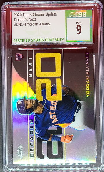 2020 Topps Chrome Update #DNC4 Yordan Alvarez RC CSG Mint 9