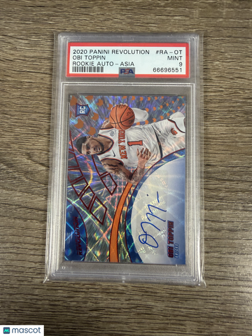 2020 Panini Revolution Rookie Autographs Obi Toppin #RA-OT Asia PSA 9
