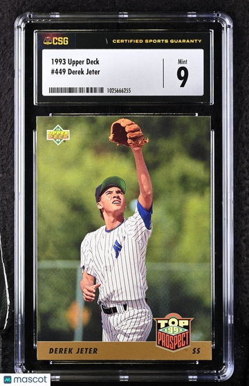 1993 Upper Deck Derek Jeter #449 Rookie RC CGC 9