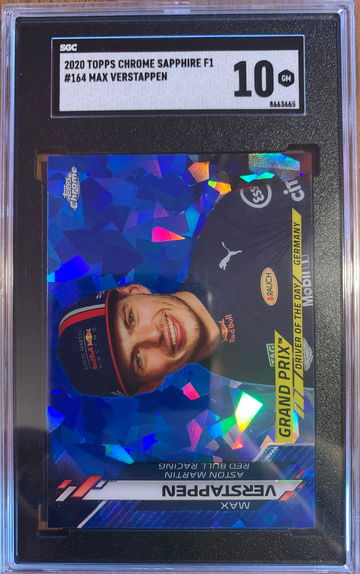 2020 Topps Chrome Sapphire Formula 1 Max Verstappen #164 SGC 10