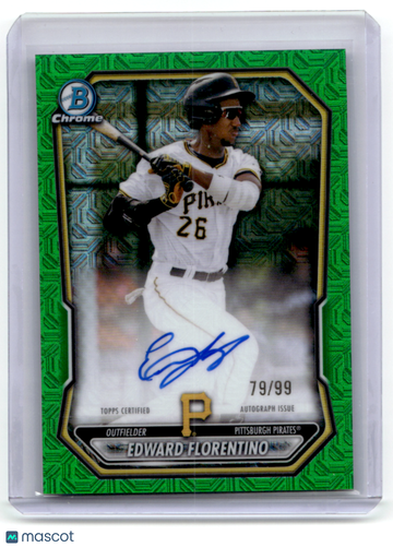 Edward Florentino 2026 Bowman Chrome Green Mojo Refractor 79/99 Topps #BMA-EF