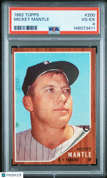 1962 Topps Mickey Mantle #200 PSA 4