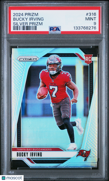 2024 Panini Prizm Bucky Irving #316 Silver Prizm PSA 9