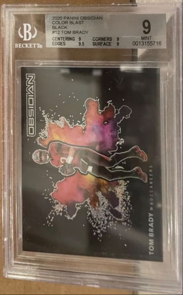 2020 Obsidian Color Blast Tom Brady BGS 9