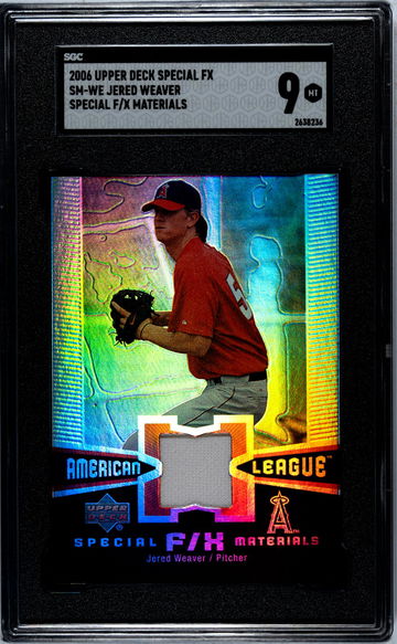 2006 Upper Deck Special FX #SM-WE Jered Weaver Special F/X Mat. SGC 9