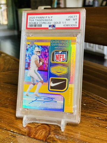 Tua Tagovailoa 1/1 RC Auto Nike Laundry Tag Patch NFL Shield PSA 2020 GOLD SSP