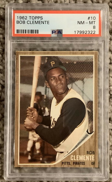 Roberto Clemente 1962 Topps #10 PSA 8 HOF Card *Pirates* **BEST 8 OUT THERE**