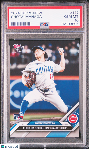 2024 Topps Now Shota Imanaga #147 Rookie PSA 10
