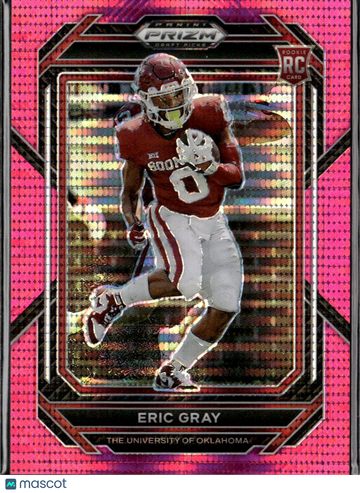 Eric Gray 2023 Panini Prizm Draft Picks RC Pink Pulsar /15 Oklahoma Sooners