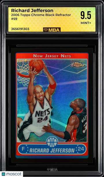 2006 Topps Chrome Richard Jefferson #59 Black Refractor MBA 9.5