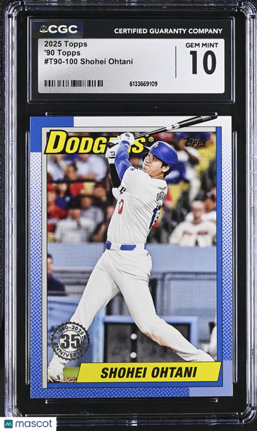 2025 Topps Shohei Ohtani #T90-100 '90 Topps CGC 10