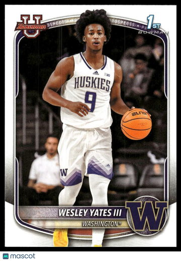 2025-26 Bowman Wesley Yates III #BPP-43 Prospects