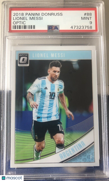 LIONEL MESSI 2018 Panini Donruss Optic #88 PSA 9 MINT Argentina Inter Miami