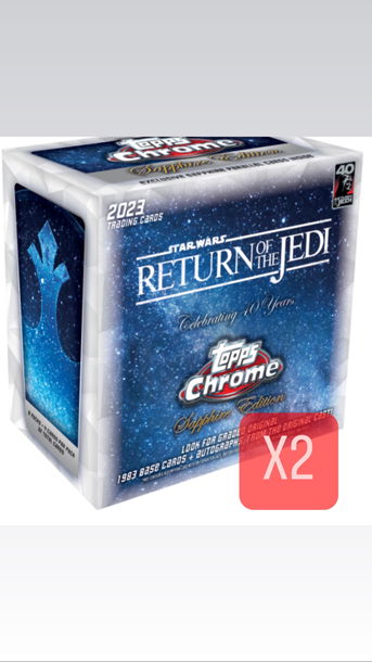 2023 Topps Chrome Sapphire Star Wars Return of the Jedi Box x 2
