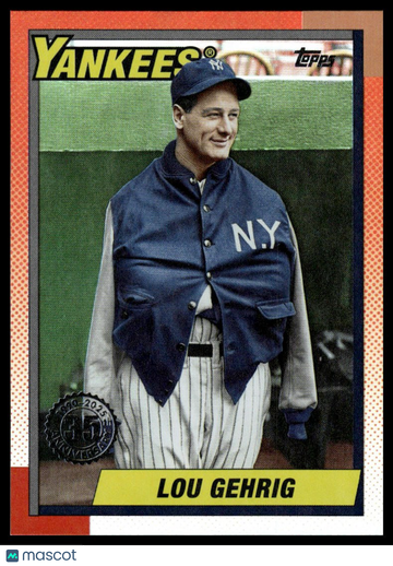 2025 Topps Update Lou Gehrig #U90-14 1990 Topps Baseball 35th Anniversary