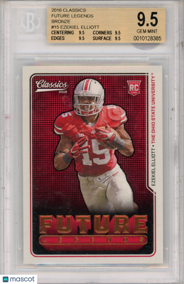 2016 Classics Future Legends Bronze Ezekiel Elliott #15 BGS 9.5