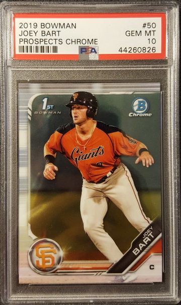 2019 Bowman Chrome Joey Bart Rookie PSA 10 San Francisco Giants