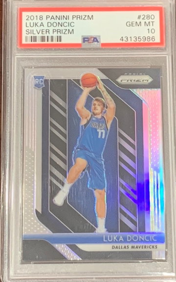 2018 Prizm Luka Doncic Silver PSA 10
