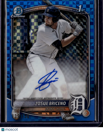 2025 Topps Bowman Chrome Josue Briceno #CPA-JB Blue Refractor /150