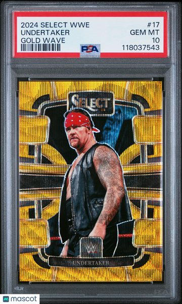 2024 Panini Select WWE Undertaker Gold Wave #17 PSA 10