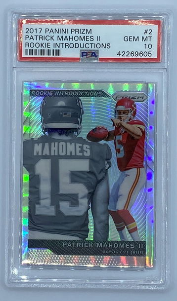 2017 Panini Prizm Patrick Mahomes Rookie Introductions PSA 10