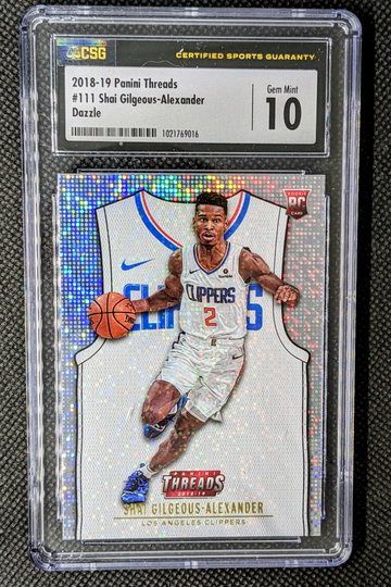 2018-19 Threads Shai Gilgeous-Alexander Dazzle Jersey Gem Mint 10
