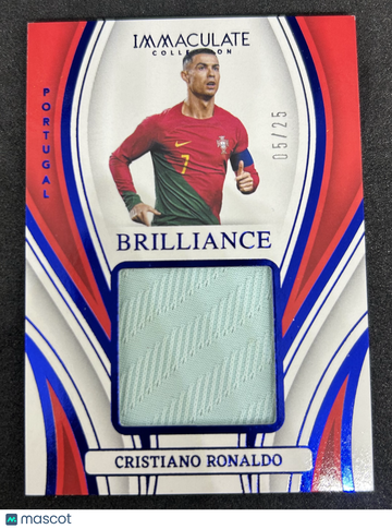 2024 Panini Immaculate Collection Brilliance Cristiano Ronaldo #BR-CR7 /25 Player-worn material Memorabilia