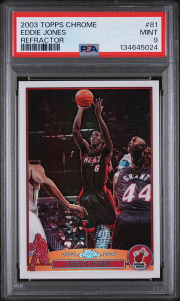 2003 Topps Chrome Refractor Eddie Jones #81 PSA 9