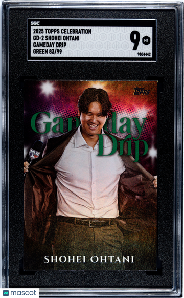 2025 Topps Celebration Shohei Ohtani #GD-2 Gameday Drip Green SGC 9