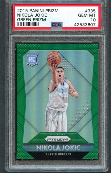 2015 Prizm Green Nikola Jokic RC PSA 10