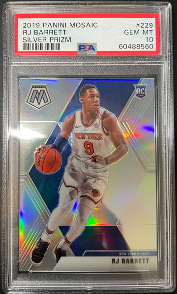 2019-20 Panini Mosaic Silver Prizm RJ Barrett Knicks RC Rookie PSA 10 GEM MT #229
