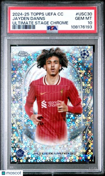 2024-25 Topps UEFA Club Competitions Ultimate Stage Chrome Jayden Danns #USC30 PSA 10
