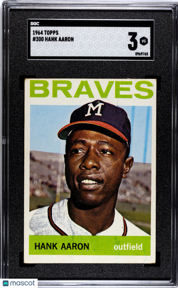 1964 Topps Hank Aaron #300 SGC 3