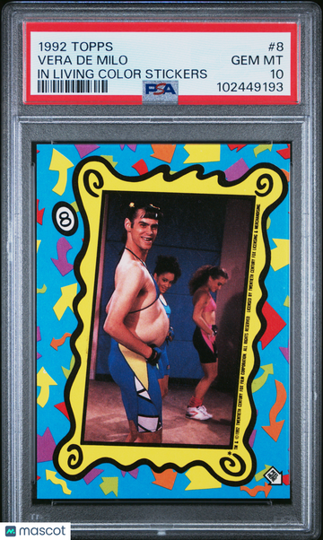 1992 Topps In Living Color Stickers Vera De Milo #8 PSA 10