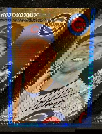 2023 Topps Chrome Platinum Anniversary NICO HOERNER BLUE PRISM Refractor CUBS