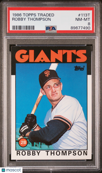1986 Topps Traded Robby Thompson #113T PSA 8