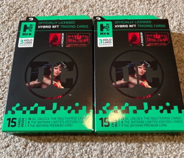 2 - DC Hybrid 2 Pack Batman Premium Booster Box 15 cards 3 Holo New Sealed