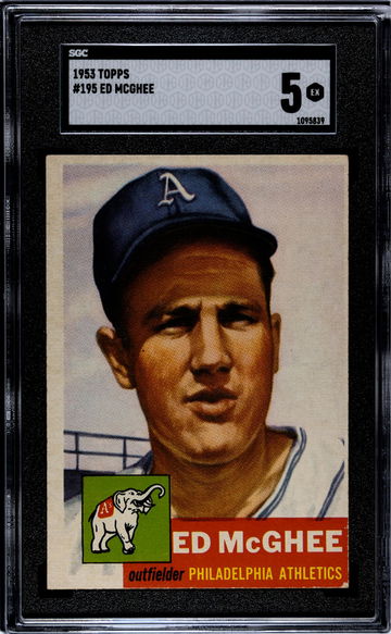 1953 Topps Baseball Ed McGhee #195 SGC 5