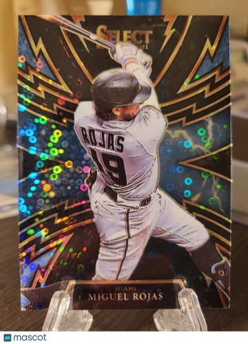 2021 Panini Select Miguel Rojas #SP-9 Black Disco Prizm /1 Parallel/Variety