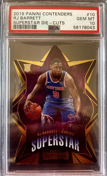 2019-20 Panini Contenders RJ Barrett #10 Superstar Die-Cuts PSA 10 Pop 3