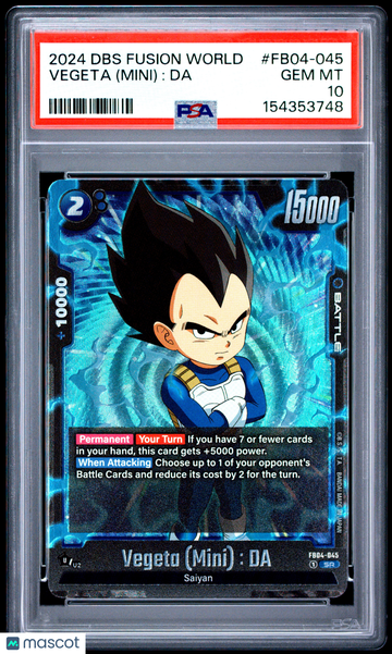 2024 Dragon Ball Super Card Game Fusion World Ultra Limit Vegeta (Mini) : Da PSA 10 #FB04-045