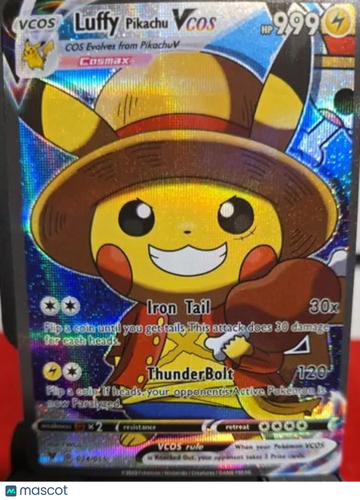 ONE PIECE PIKACHU LUFFY PRIZM Alternative Art Altered/Custom Art